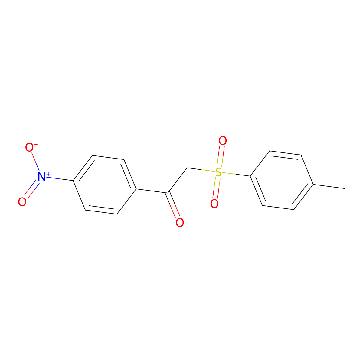 2-[(4-Methylphenyl)sulfonyl]-1-(4-nitrophenyl)ethan-1-one molecular structure, CAS 56858-46-9