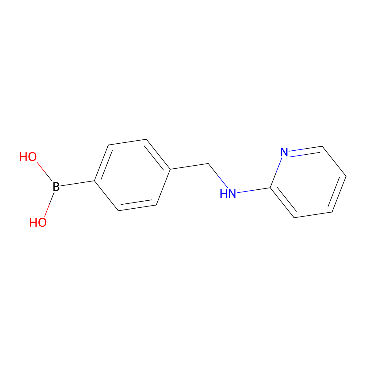 [4-[(2-Pyridinylamino)methyl]phenyl]boronic acid molecular structure, CAS 568581-08-8
