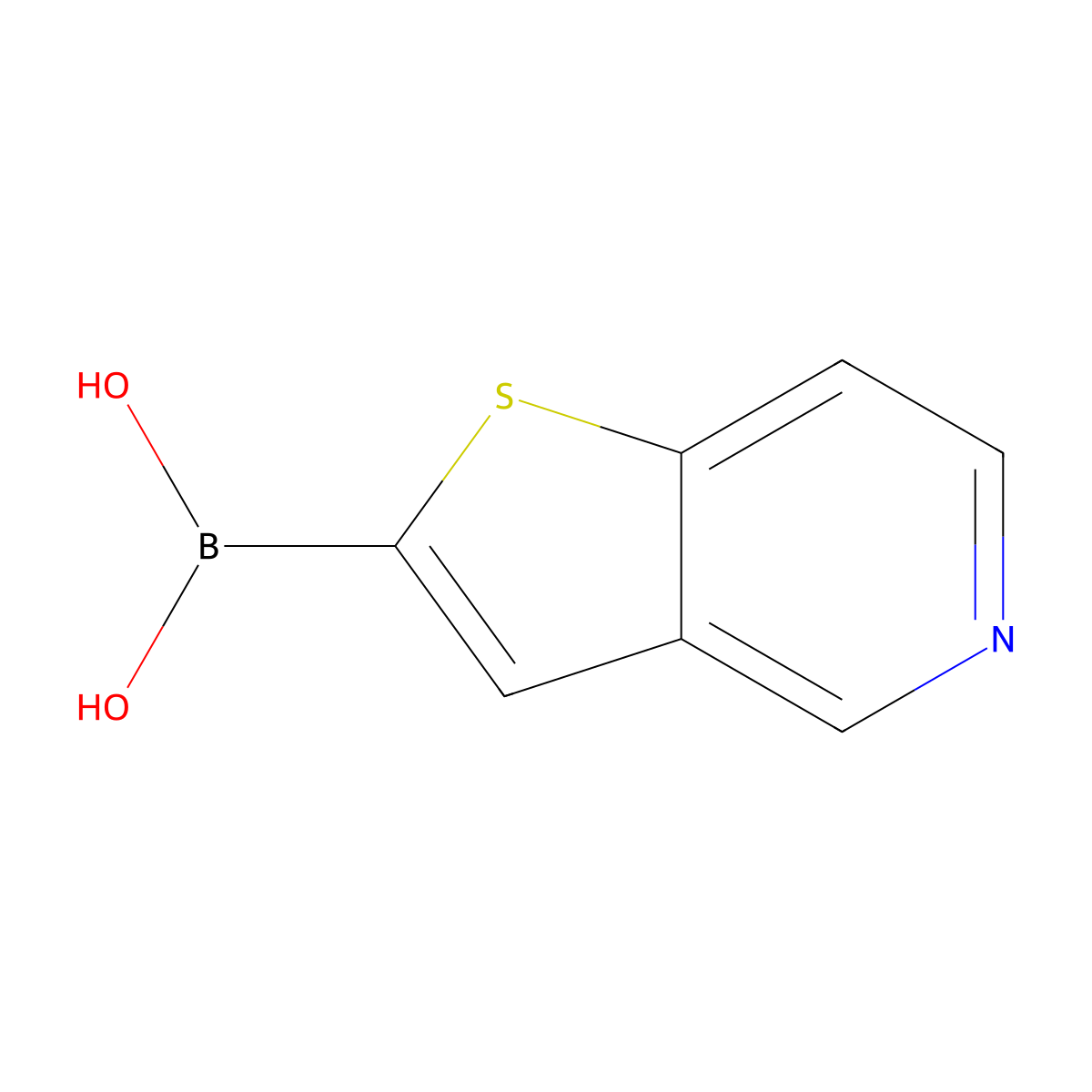 Thieno[3,2-c]pyridin-2-ylboronic acid molecular structure, CAS 568582-98-9