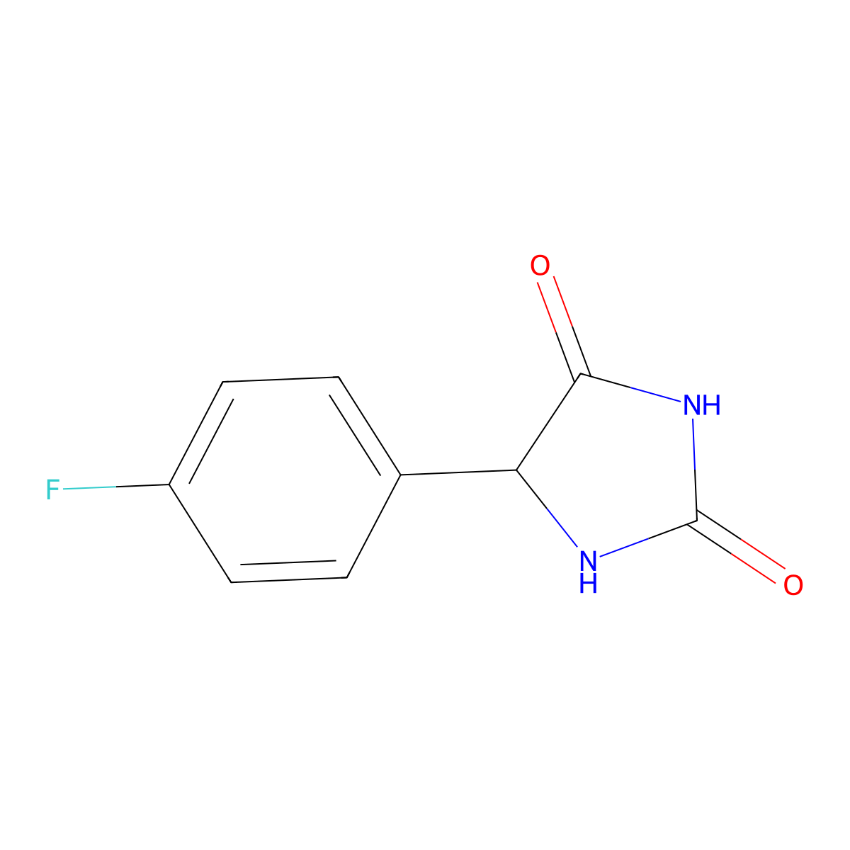 5-(4-Fluorophenyl)imidazolidine-2,4-dione molecular structure, CAS 568584-34-9