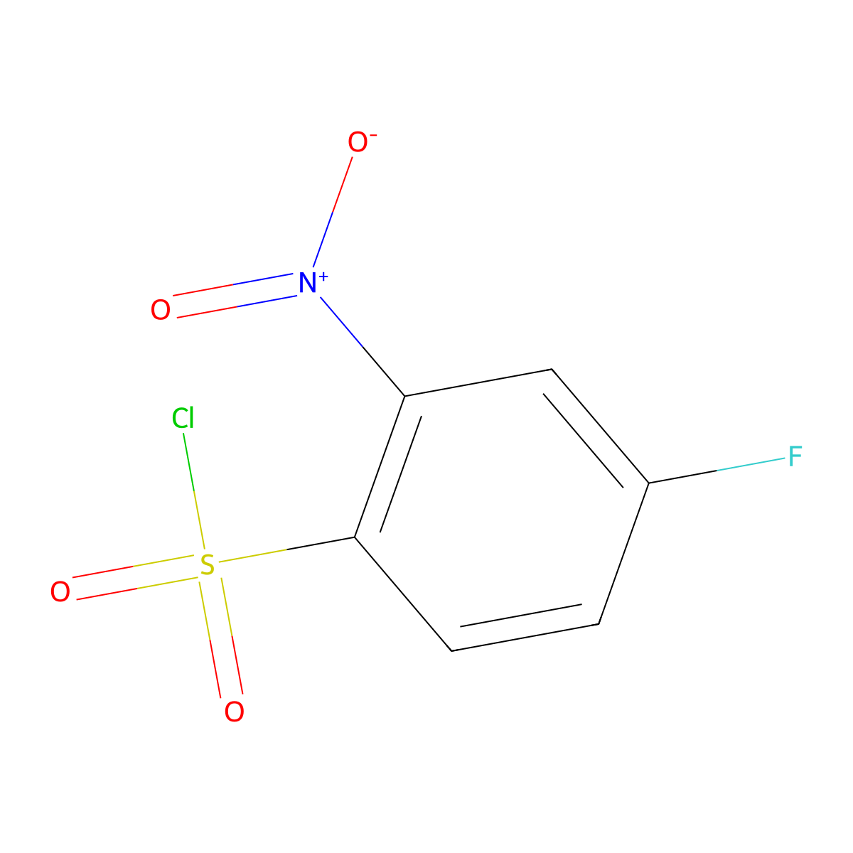 4-Fluoro-2-nitrobenzene-1-sulfonyl chloride molecular structure, CAS 568586-10-7