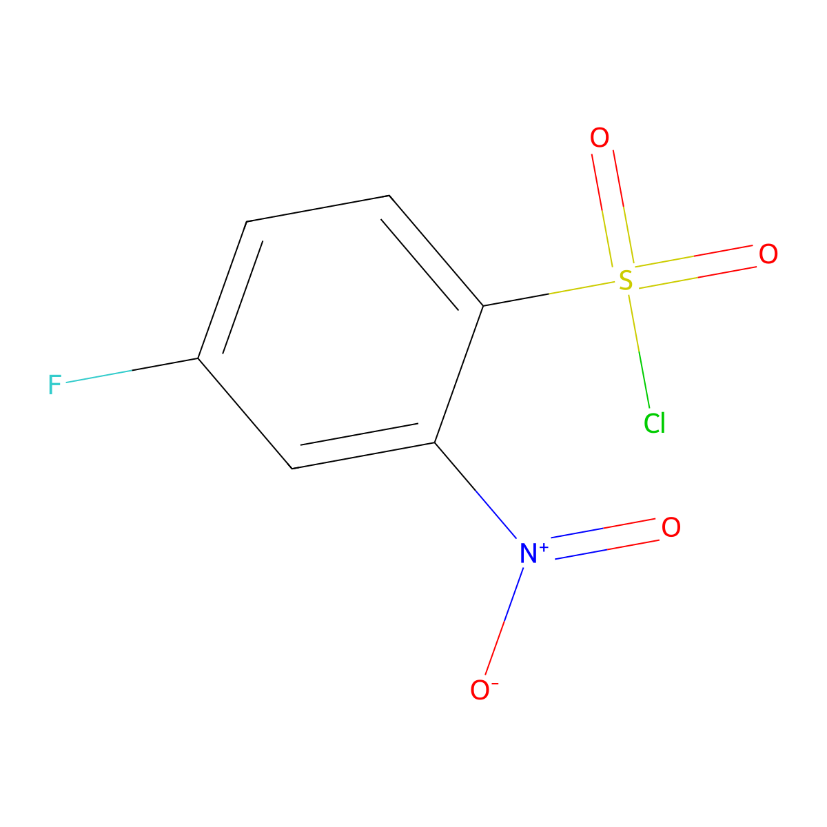 4-Fluoro-2-nitrobenzene-1-sulfonyl chloride molecular structure, CAS 568586-10-7