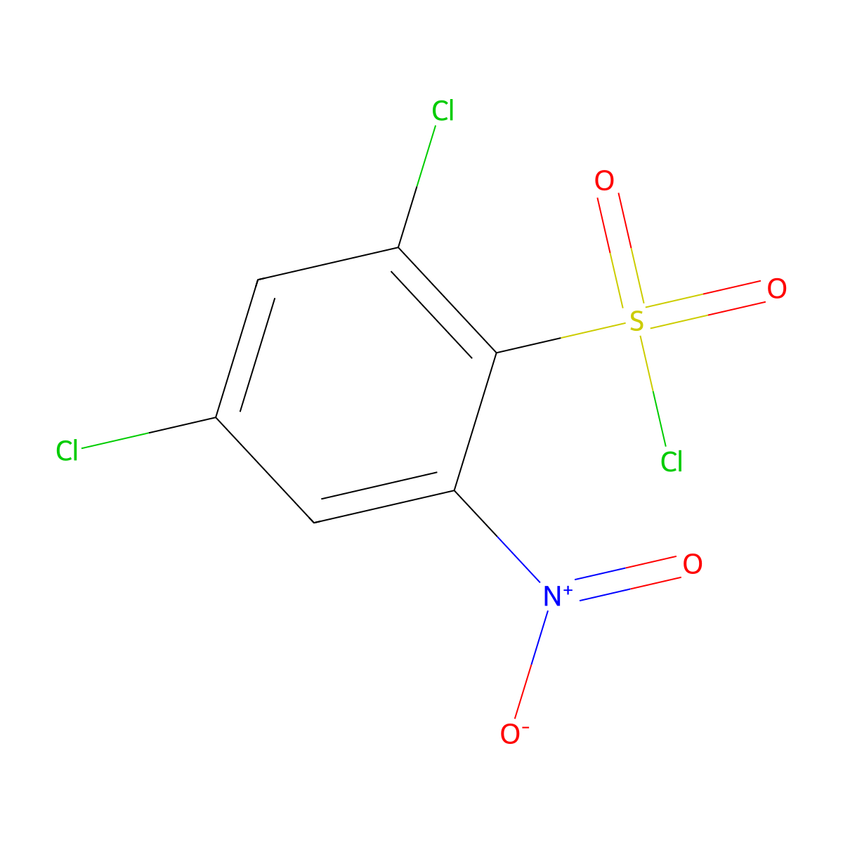 2,4-Dichloro-6-nitrobenzene-1-sulfonyl chloride molecular structure, CAS 568586-12-9