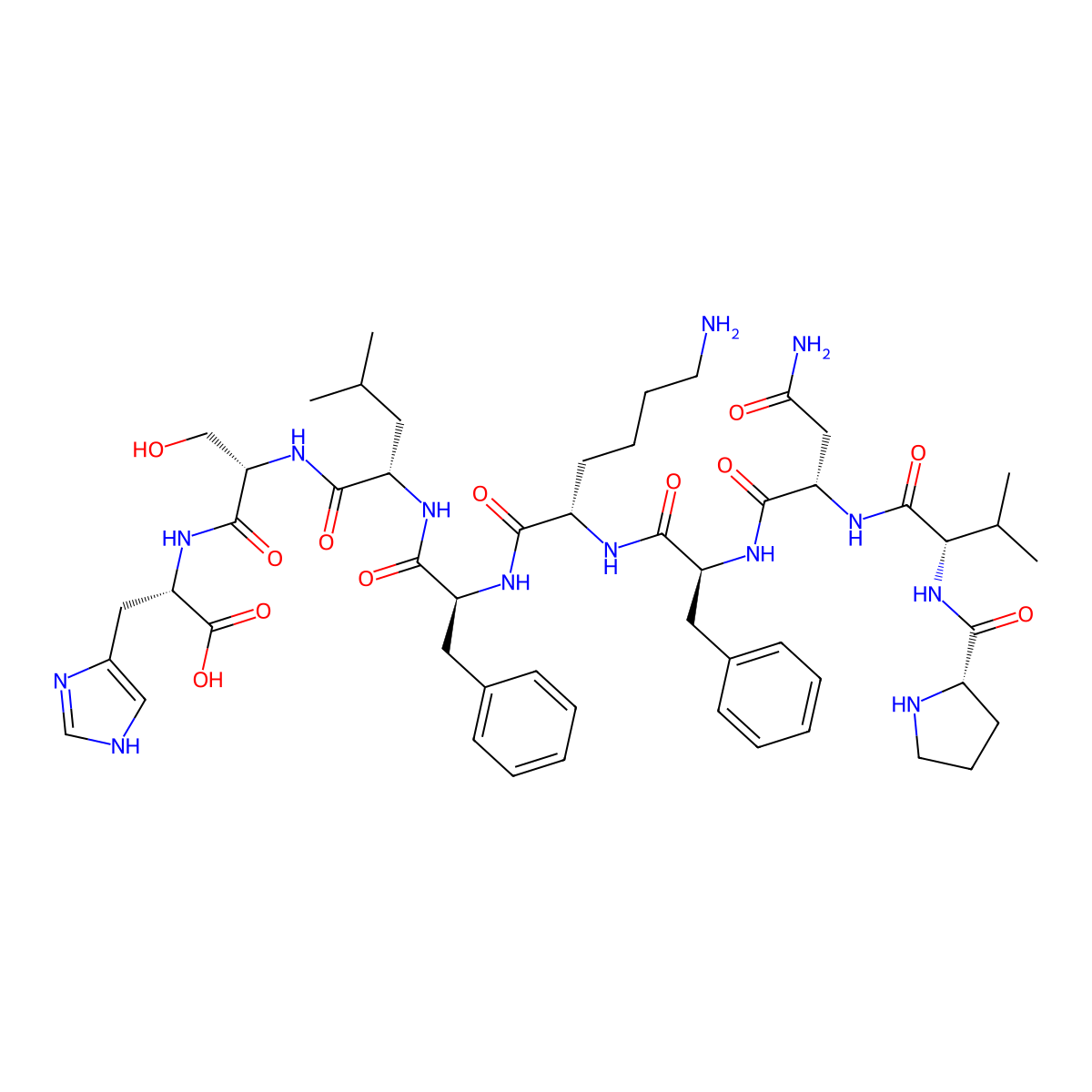 Hemopressin molecular structure, CAS 568588-77-2