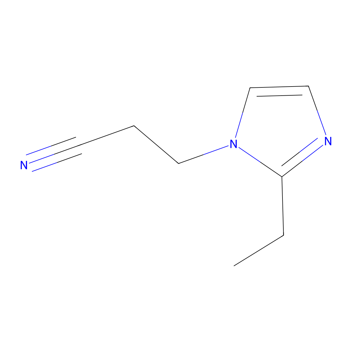 2-Ethyl-ar-methyl-1H-Imidazole-1-propanenitrile molecular structure, CAS 568591-00-4