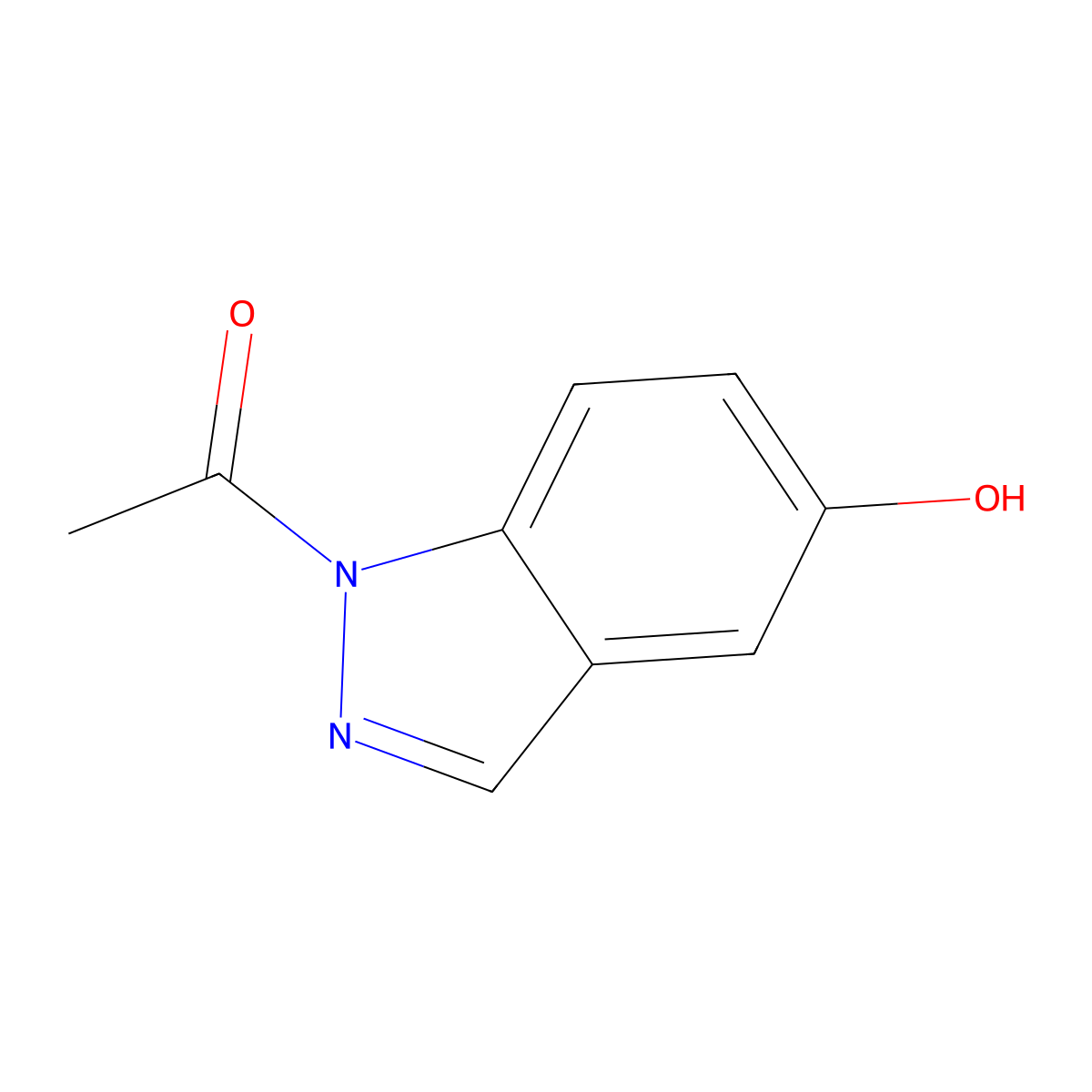 1-(5-hydroxy-1H-indazol-1-yl)-Ethanone molecular structure, CAS 568596-31-6