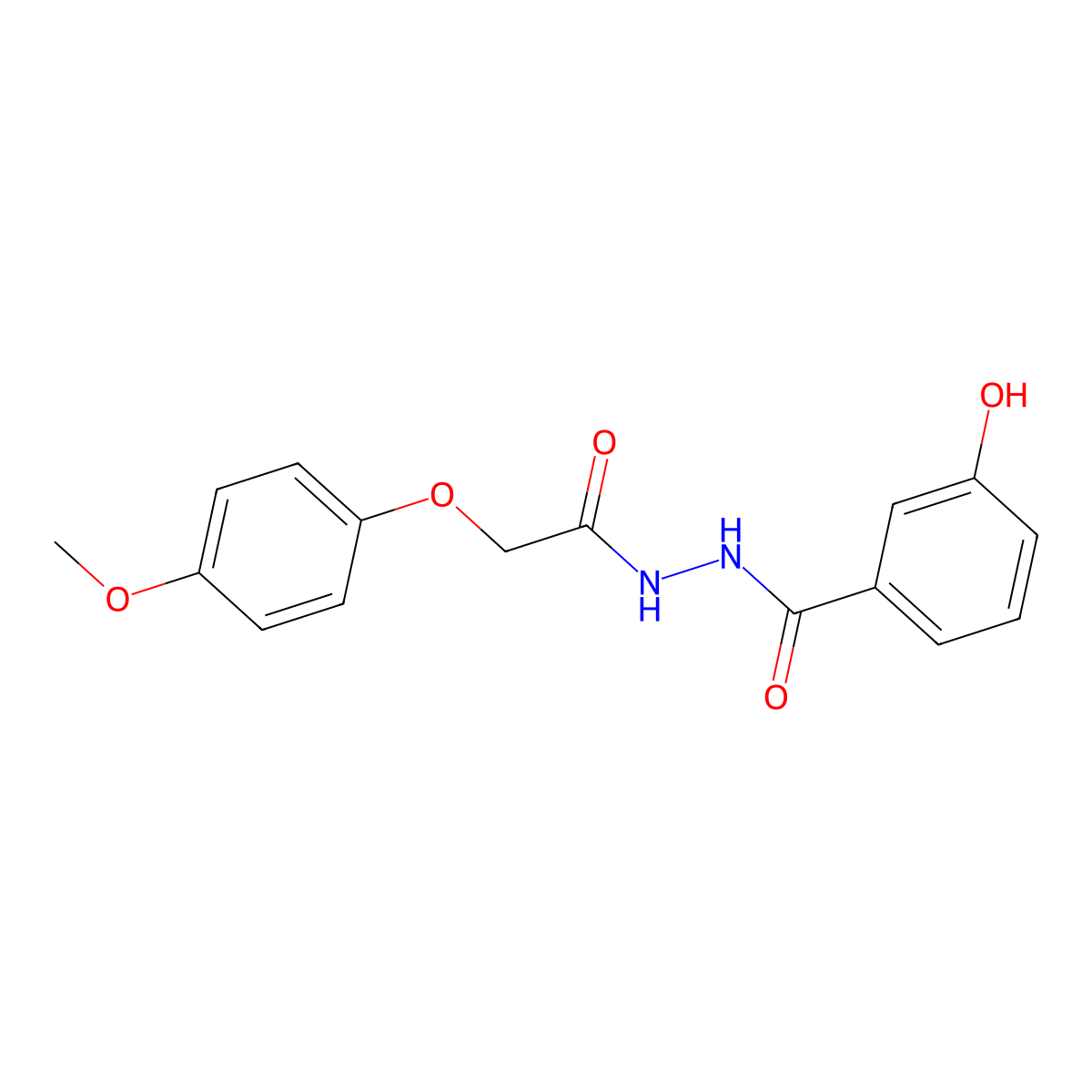 3-hydroxy-N'-[(4-methoxyphenoxy)acetyl]benzohydrazide molecular structure, CAS 5686-61-3