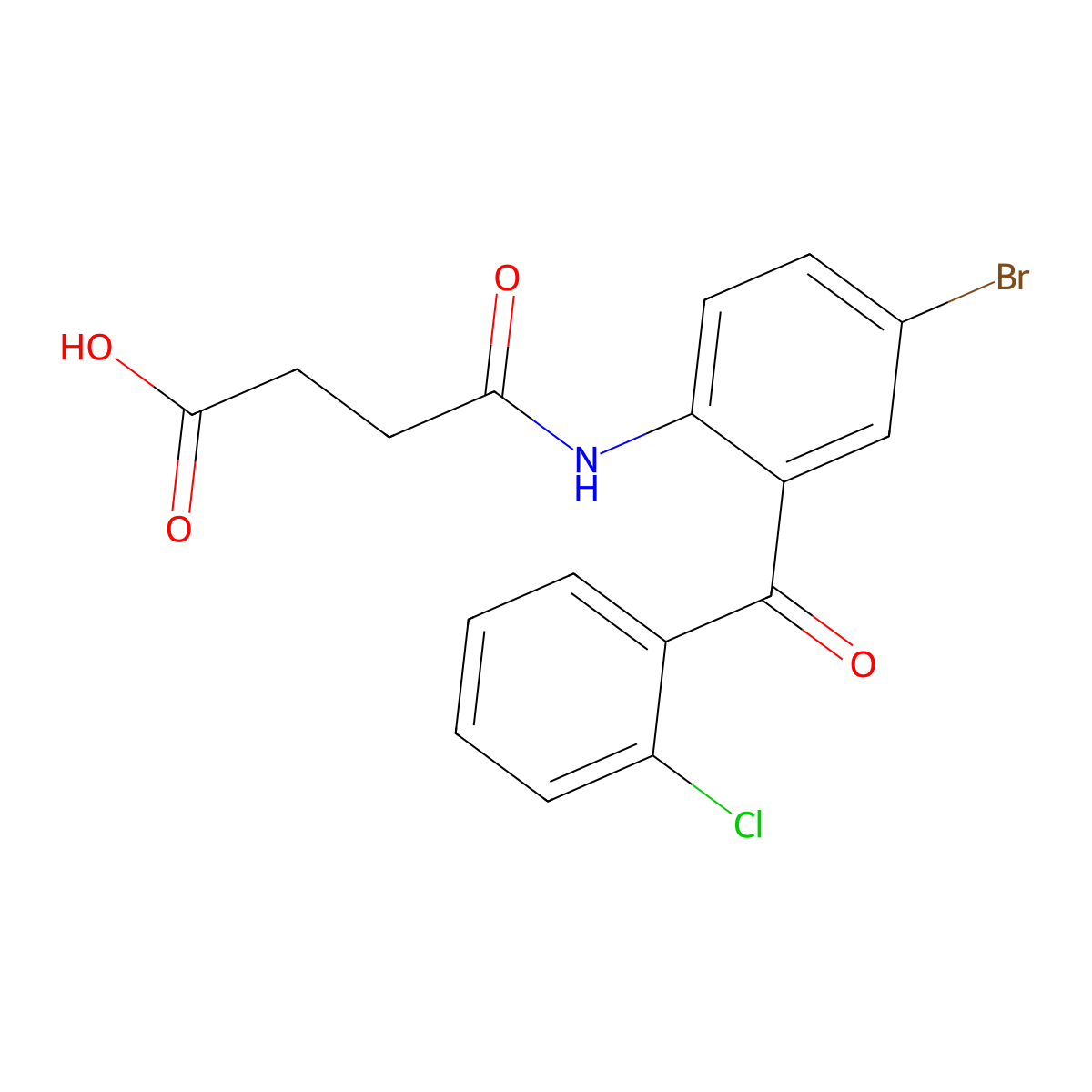 4-[4-Bromo-2-(2-chlorobenzoyl)anilino]-4-oxobutanoic acid molecular structure, CAS 5686-88-4