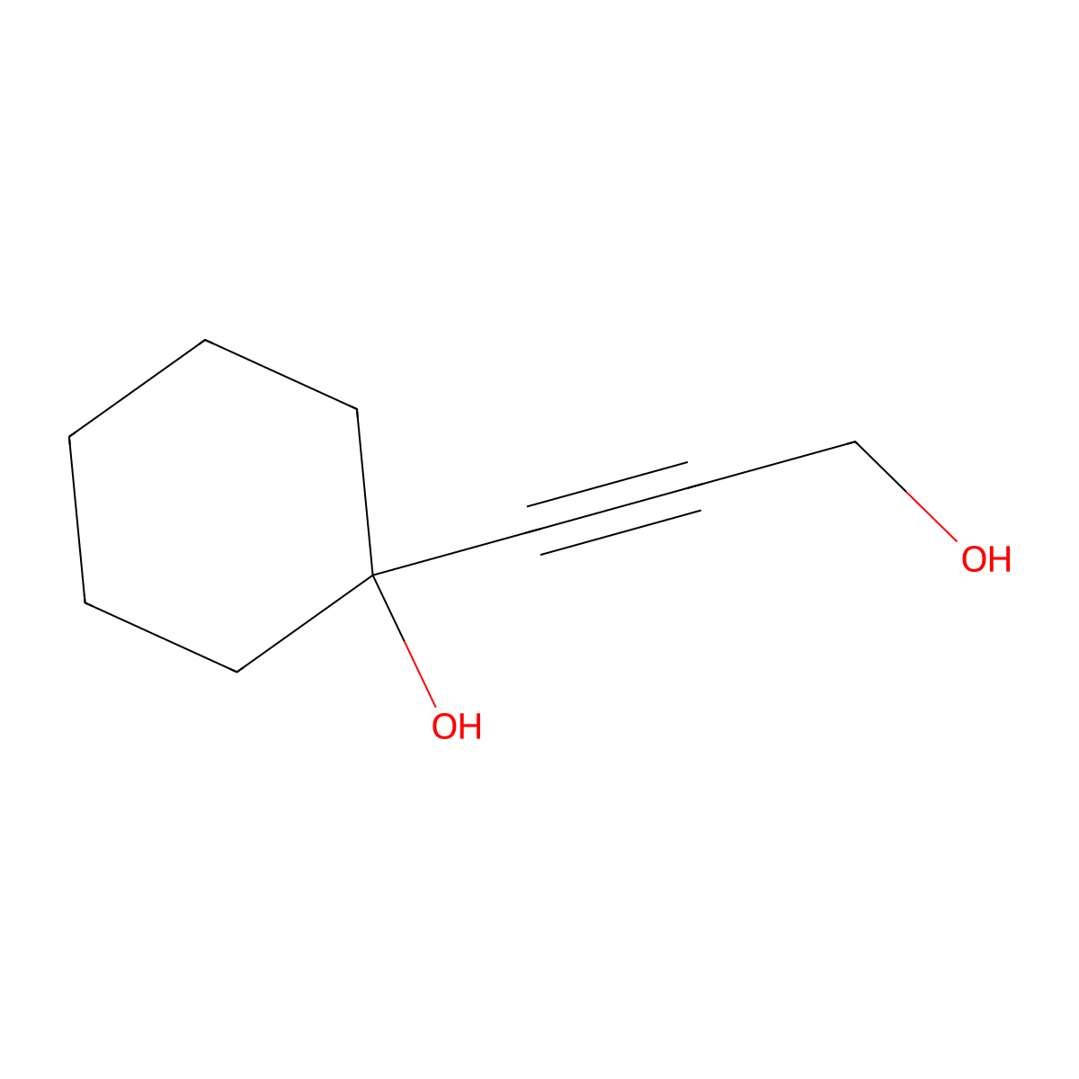 1-(3-Hydroxy-1-propyn-1-yl)cyclohexanol molecular structure, CAS 5686-96-4
