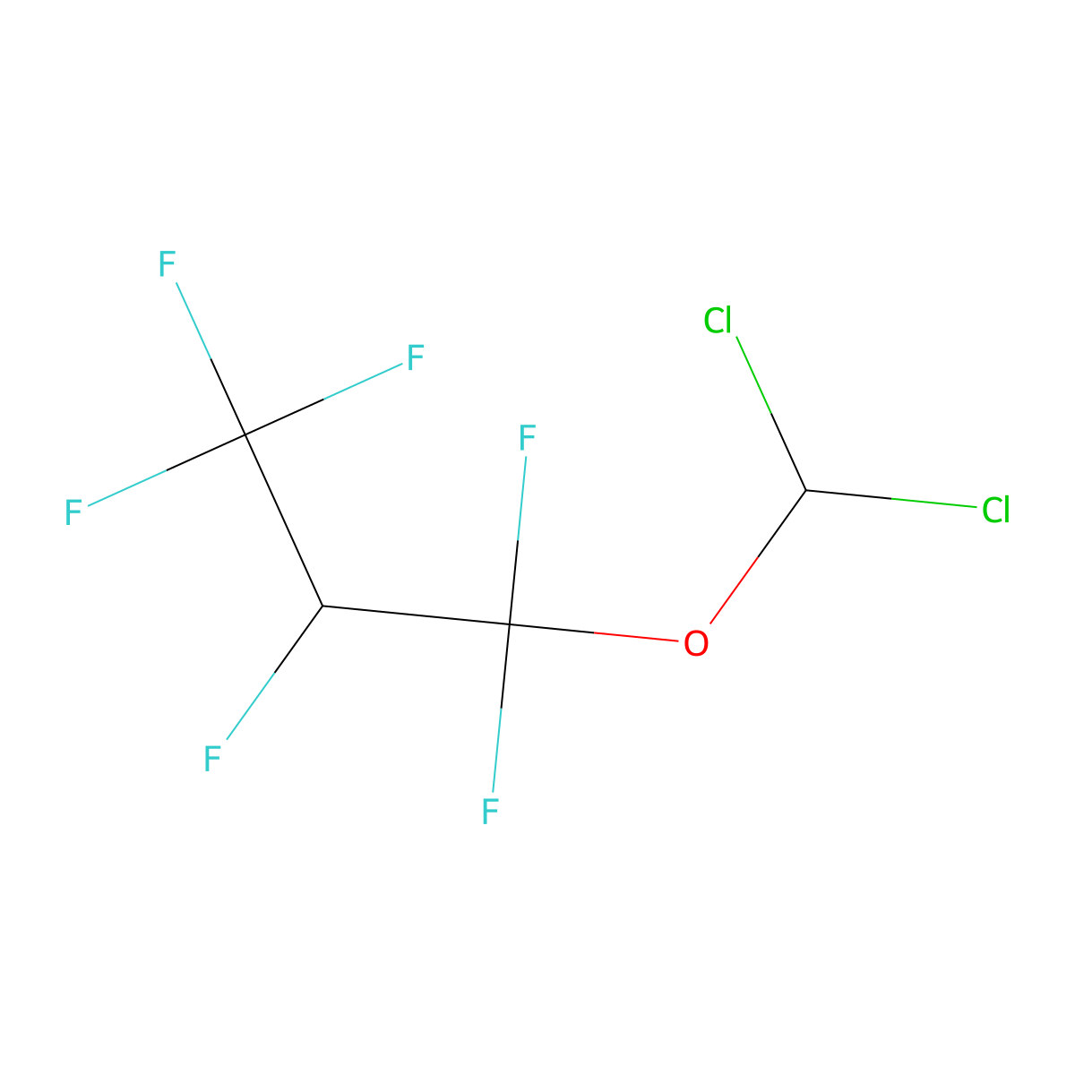 1-(Dichloromethoxy)-1,1,2,3,3,3-hexafluoropropane molecular structure, CAS 56860-82-3
