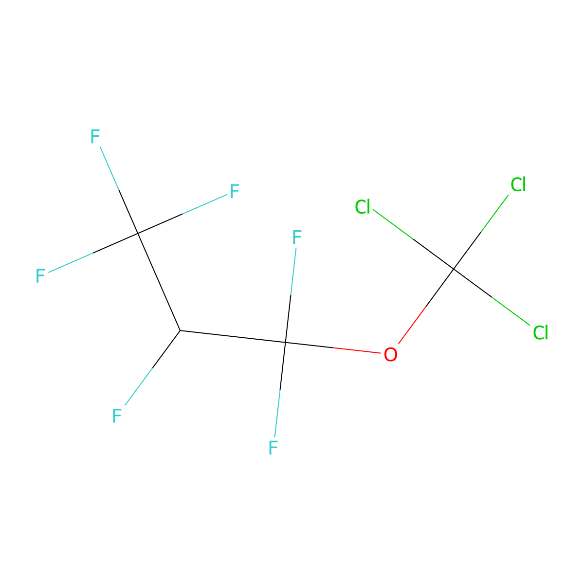 1,1,1,2,3,3-Hexafluoro-3-(trichloromethoxy)propane molecular structure, CAS 56860-83-4