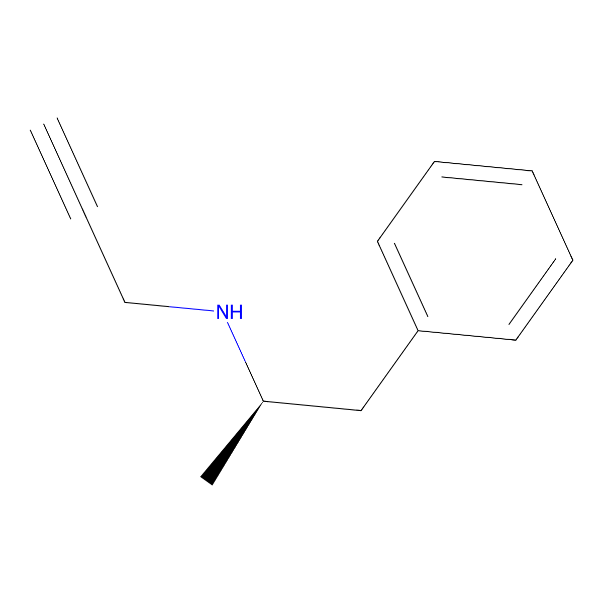 Desmethylselegiline molecular structure, CAS 56862-28-3