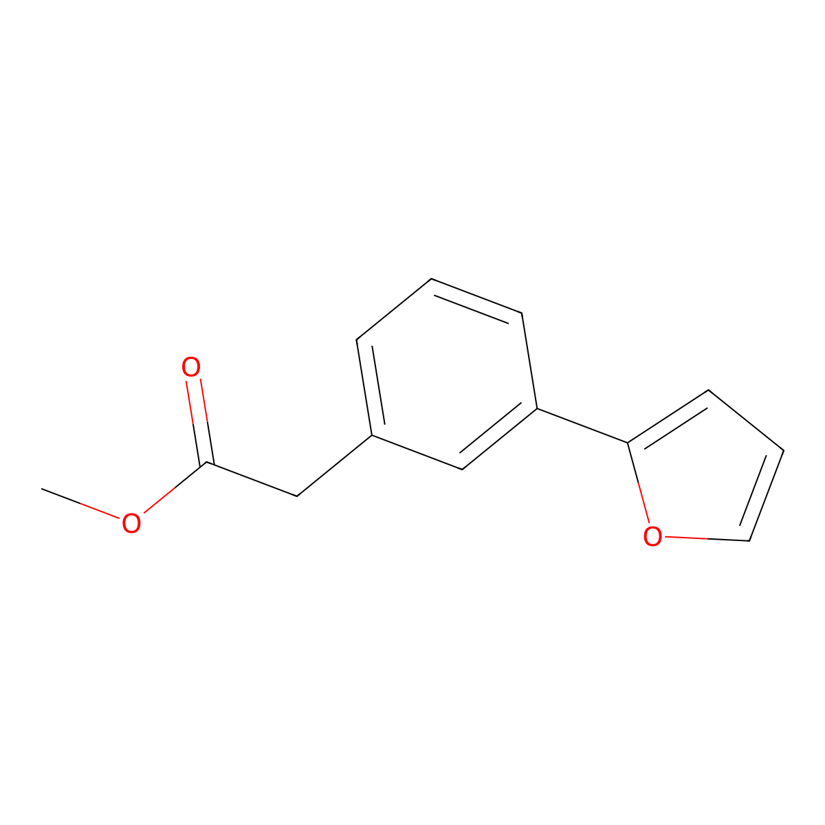 3-Furanylphenylacetic acid methyl ester molecular structure, CAS 568630-31-9