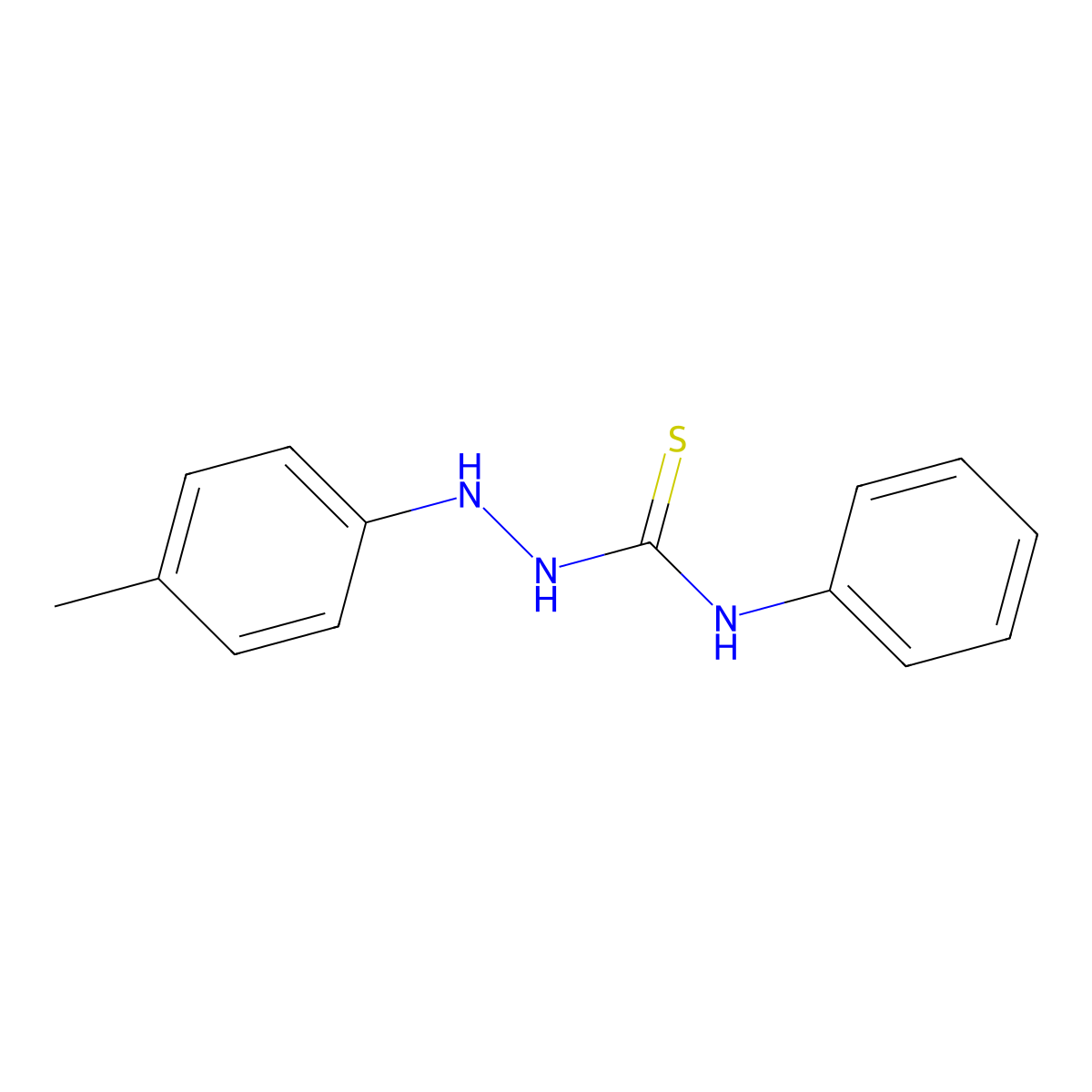 1-(4-Methylanilino)-3-phenylthiourea molecular structure, CAS 56864-62-1