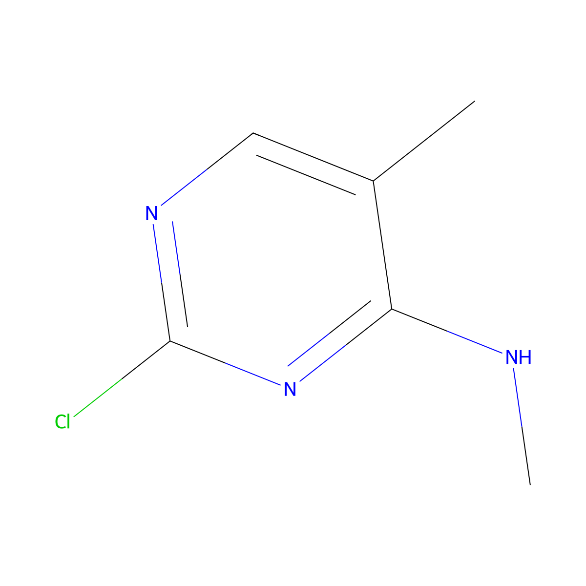2-Chloro-n,5-dimethylpyrimidin-4-amine molecular structure, CAS 56864-96-1