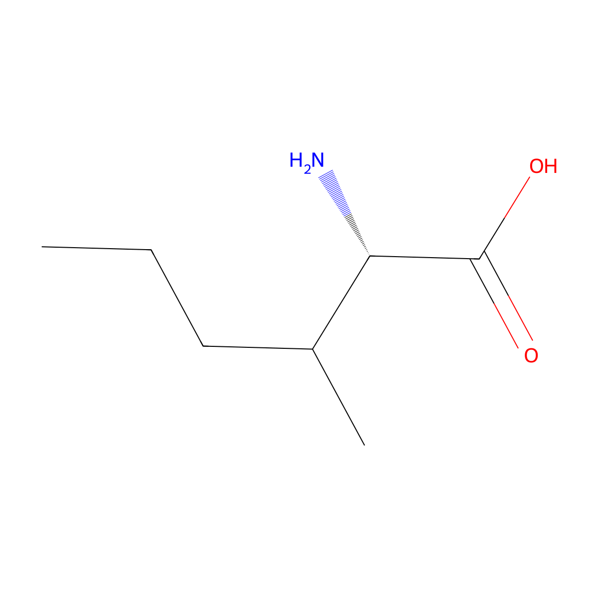 (2S)-2-Amino-3-methylhexanoicacid molecular structure, CAS 56867-66-4