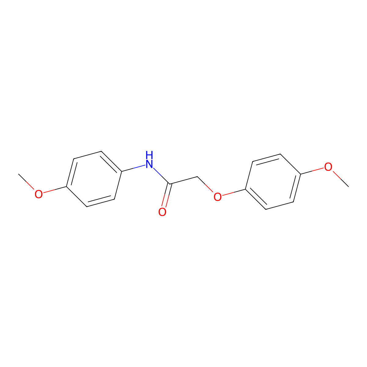 2-(4-methoxyphenoxy)-N-(4-methoxyphenyl)acetamide molecular structure, CAS 5687-16-1