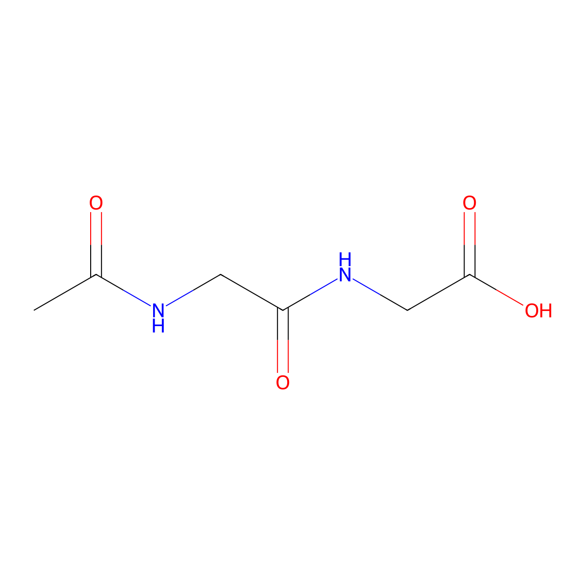 N-Acetylglycylglycine molecular structure, CAS 5687-48-9
