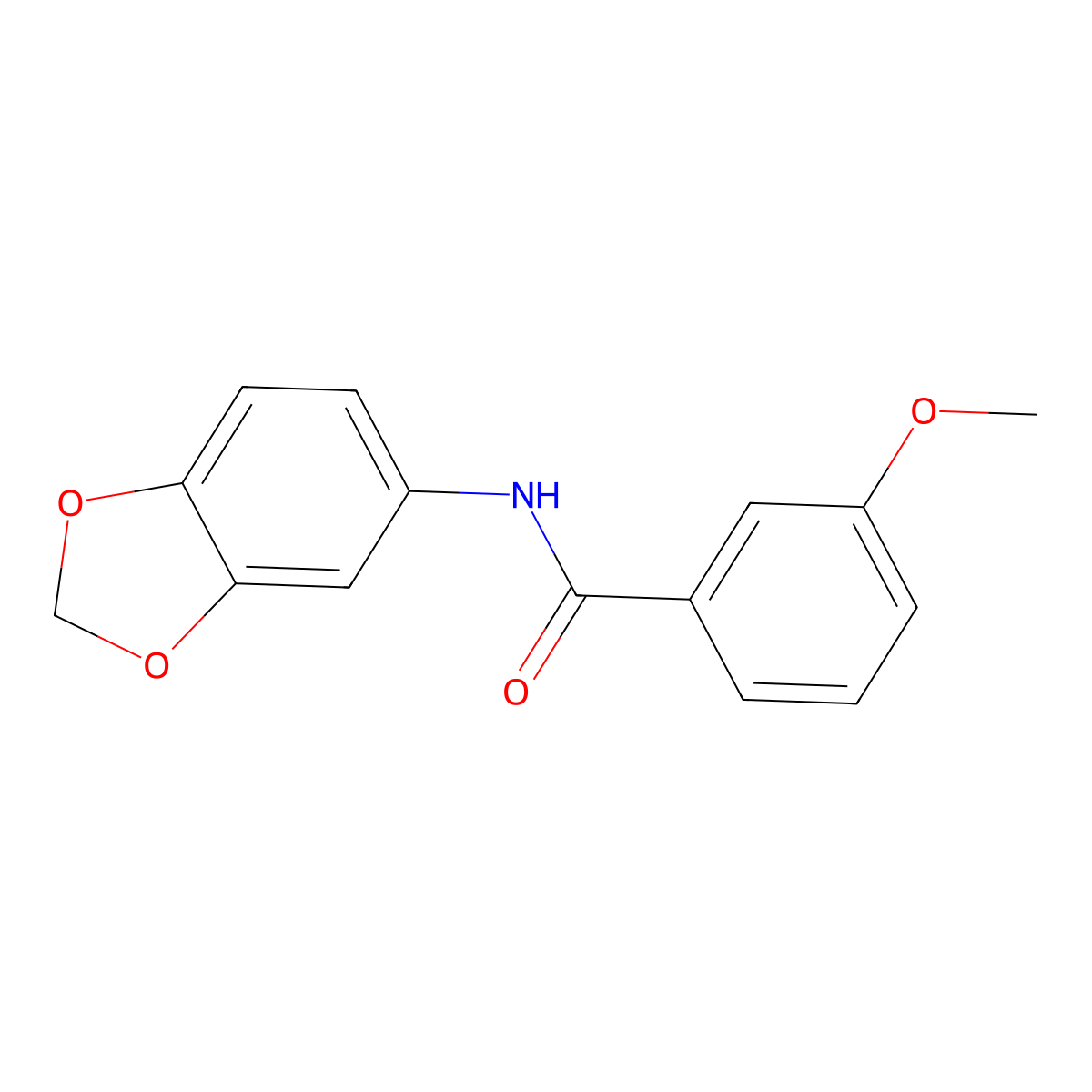 N-(1,3-benzodioxol-5-yl)-3-methoxybenzamide molecular structure, CAS 5687-68-3
