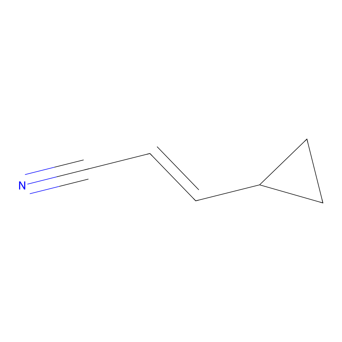 3-Cyclopropylprop-2-enenitrile molecular structure, CAS 5687-79-6