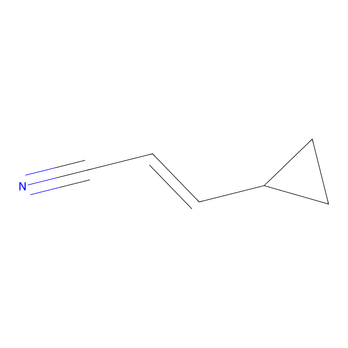 3-Cyclopropylprop-2-enenitrile molecular structure, CAS 5687-79-6