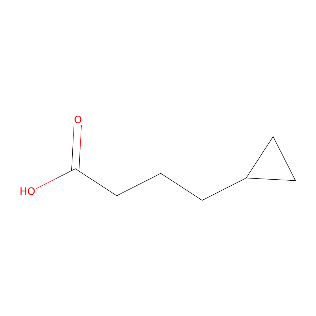4-Cyclopropylbutanoic acid molecular structure, CAS 5687-84-3