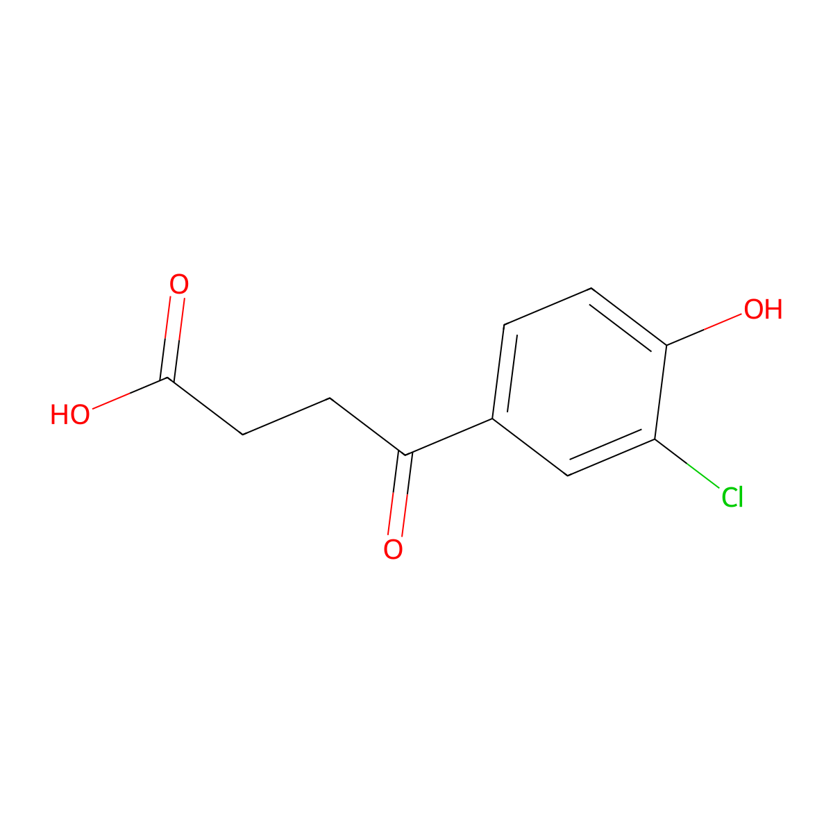 4-(3-Chloro-4-hydroxyphenyl)-4-oxobutanoic acid molecular structure, CAS 56872-21-0