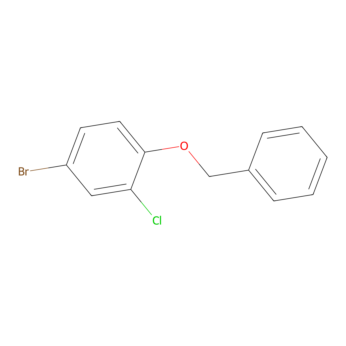 1-Benzyloxy-4-bromo-2-chlorobenzene molecular structure, CAS 56872-27-6