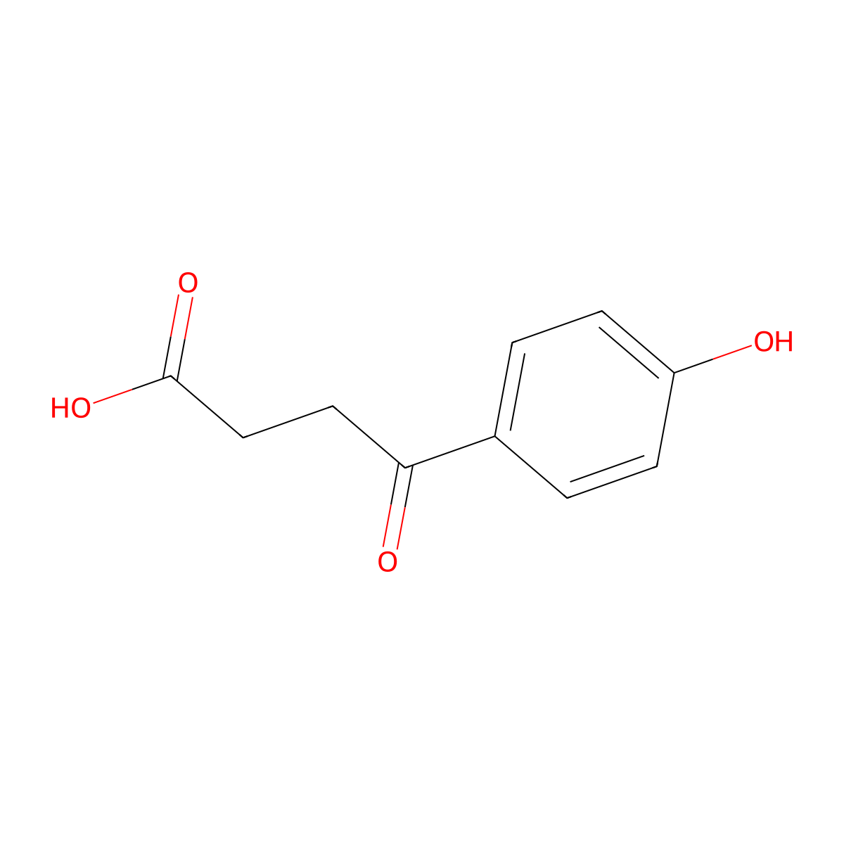 4-(4-Hydroxyphenyl)-4-oxobutanoic acid molecular structure, CAS 56872-39-0