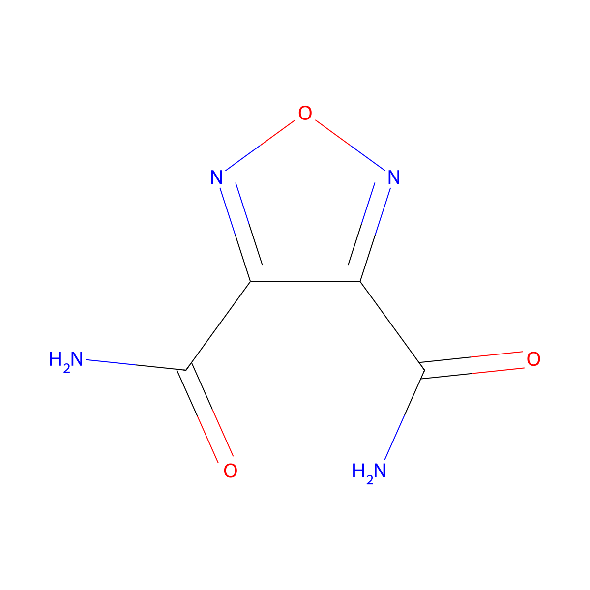 1,2,5-Oxadiazole-3,4-dicarboxamide molecular structure, CAS 56873-33-7