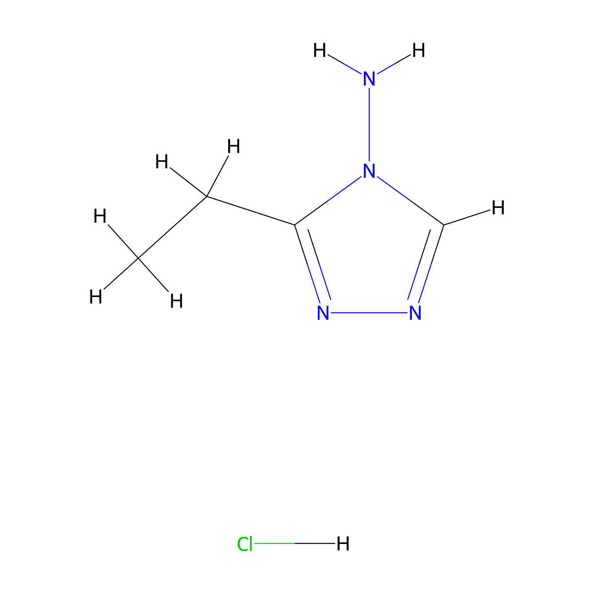 3-ethyl-4H-1,2,4-triazol-4-amine hydrochloride molecular structure, CAS 56873-83-7