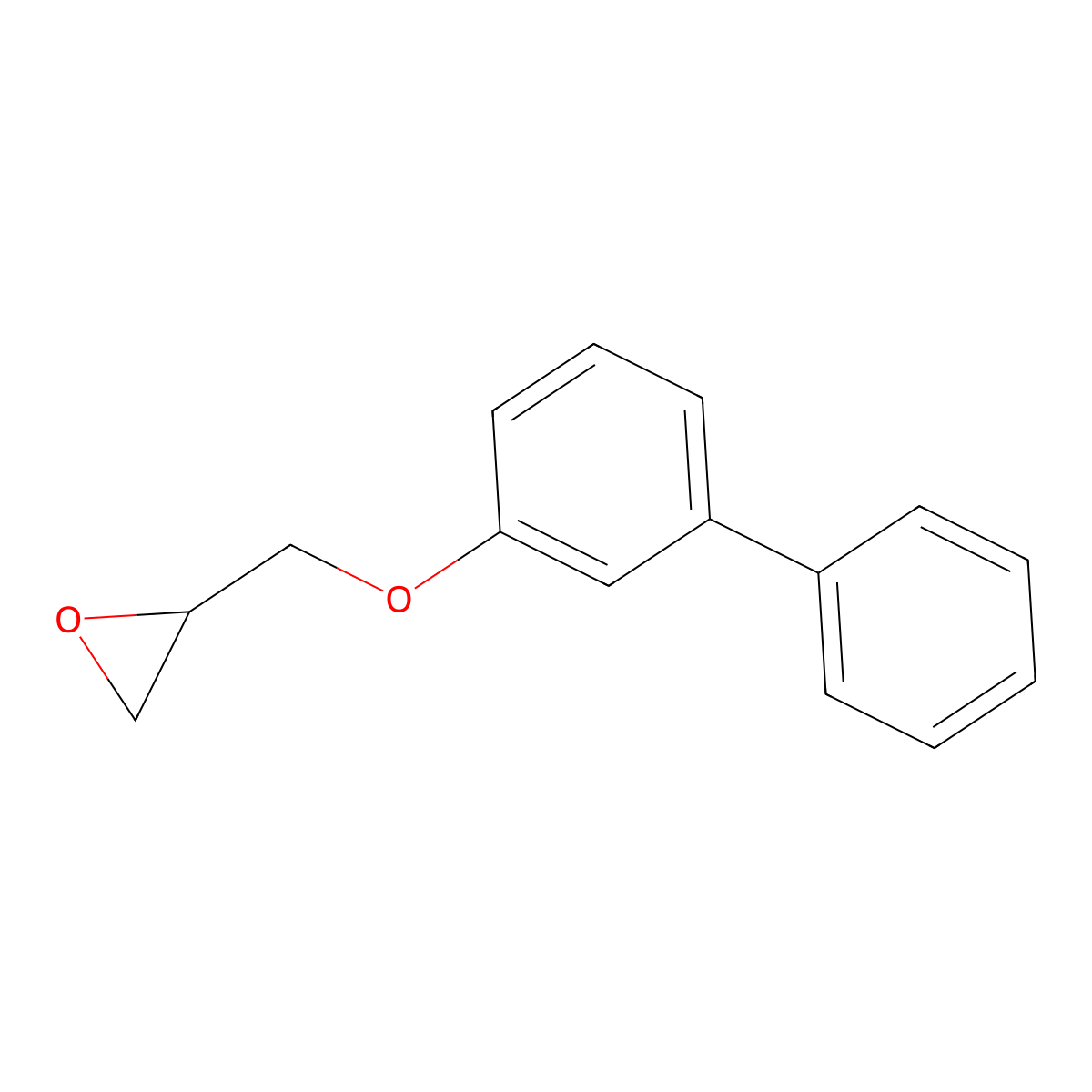 Oxirane, [([1,1'-biphenyl]-3-yloxy)methyl]- molecular structure, CAS 56874-00-1
