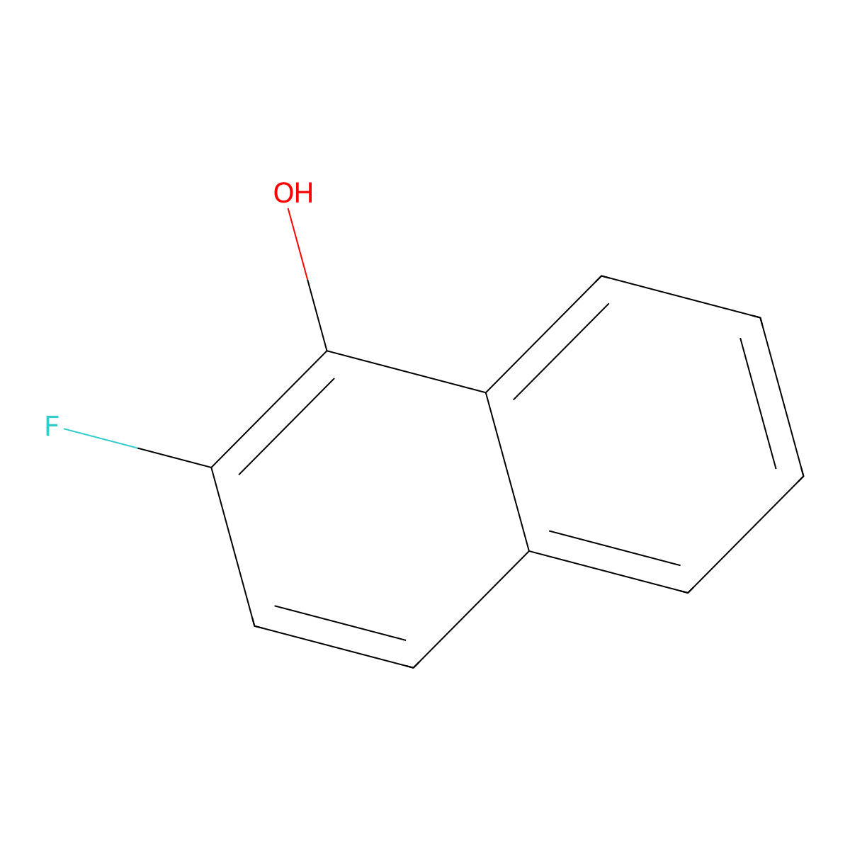 2-Fluoronaphthalen-1-ol molecular structure, CAS 56874-95-4