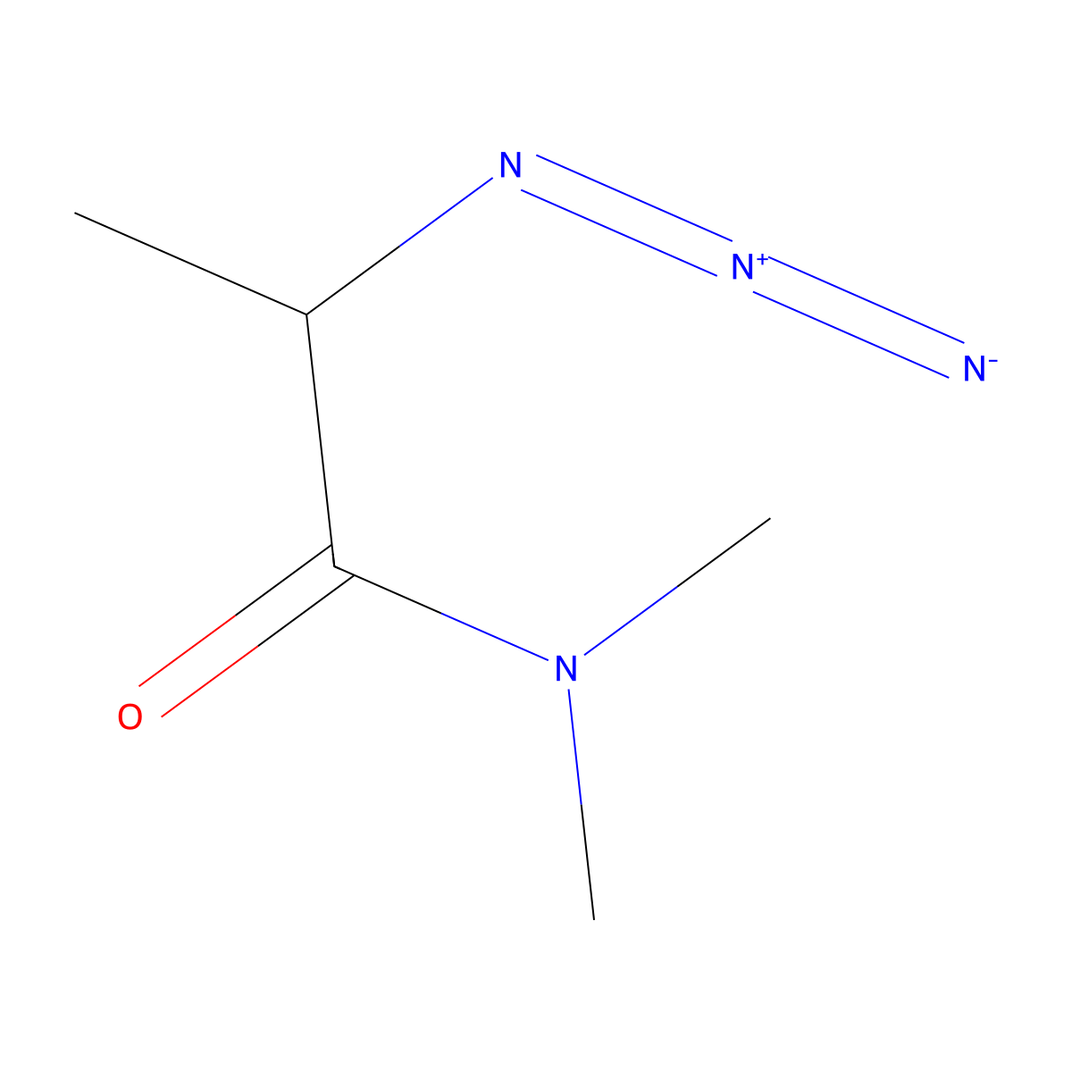 2-Azido-N,N-dimethylpropionamide molecular structure, CAS 56875-23-1