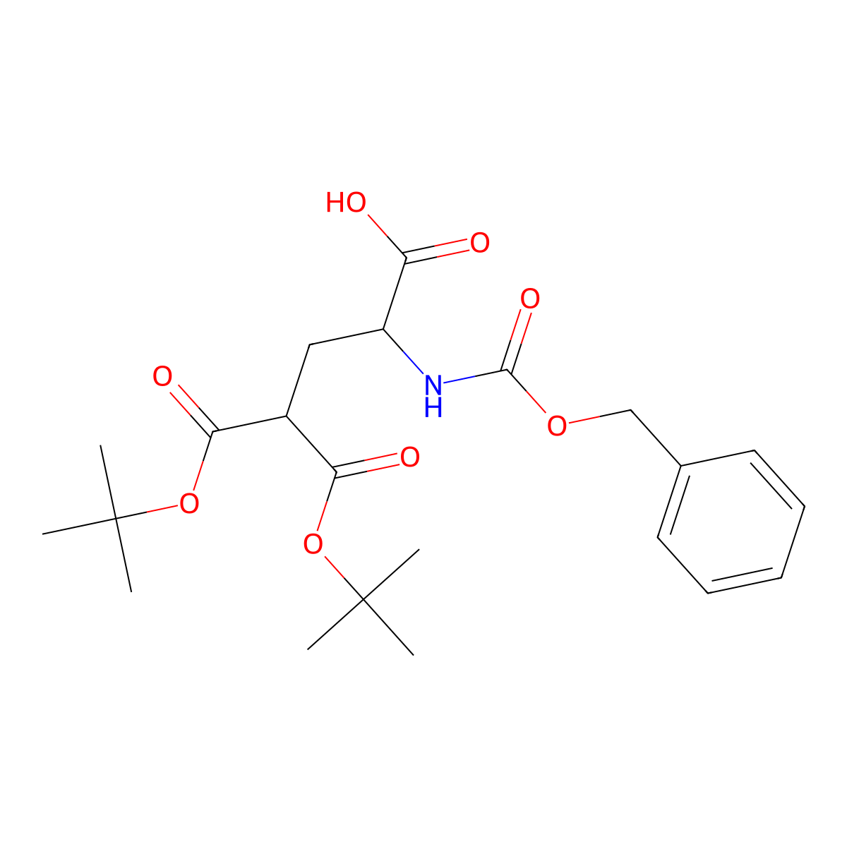 Z-DL-Gla(OtBu)2-OH molecular structure, CAS 56877-43-1