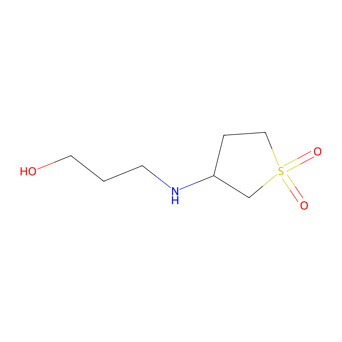 3-((3-Hydroxypropyl)amino)tetrahydrothiophene 1,1-dioxide molecular structure, CAS 56878-90-1