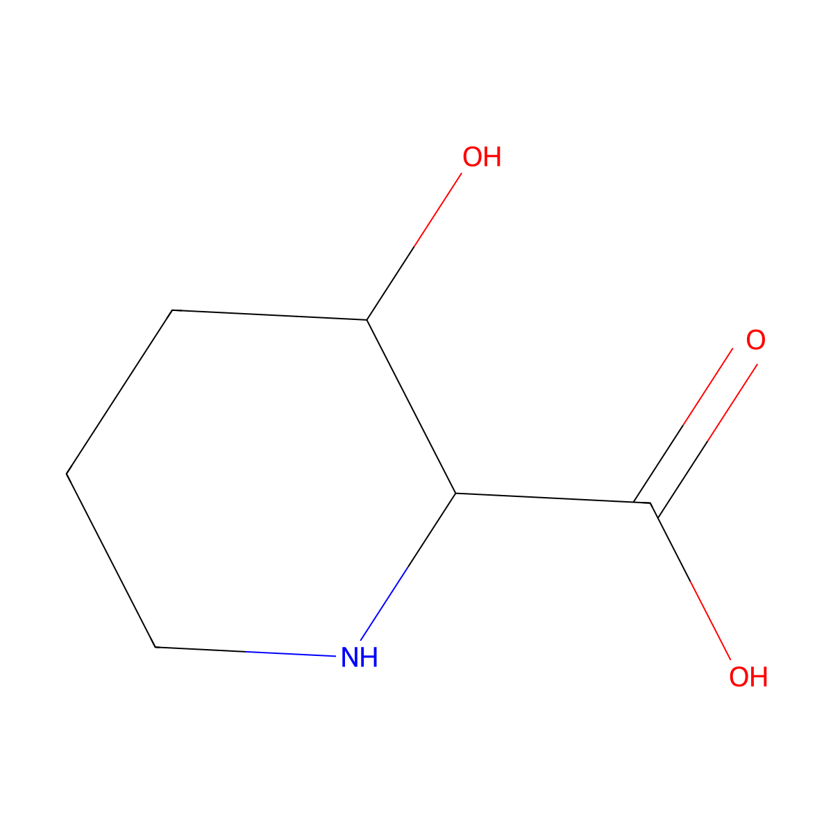 3-Hydroxypipecolic acid molecular structure, CAS 56879-47-1