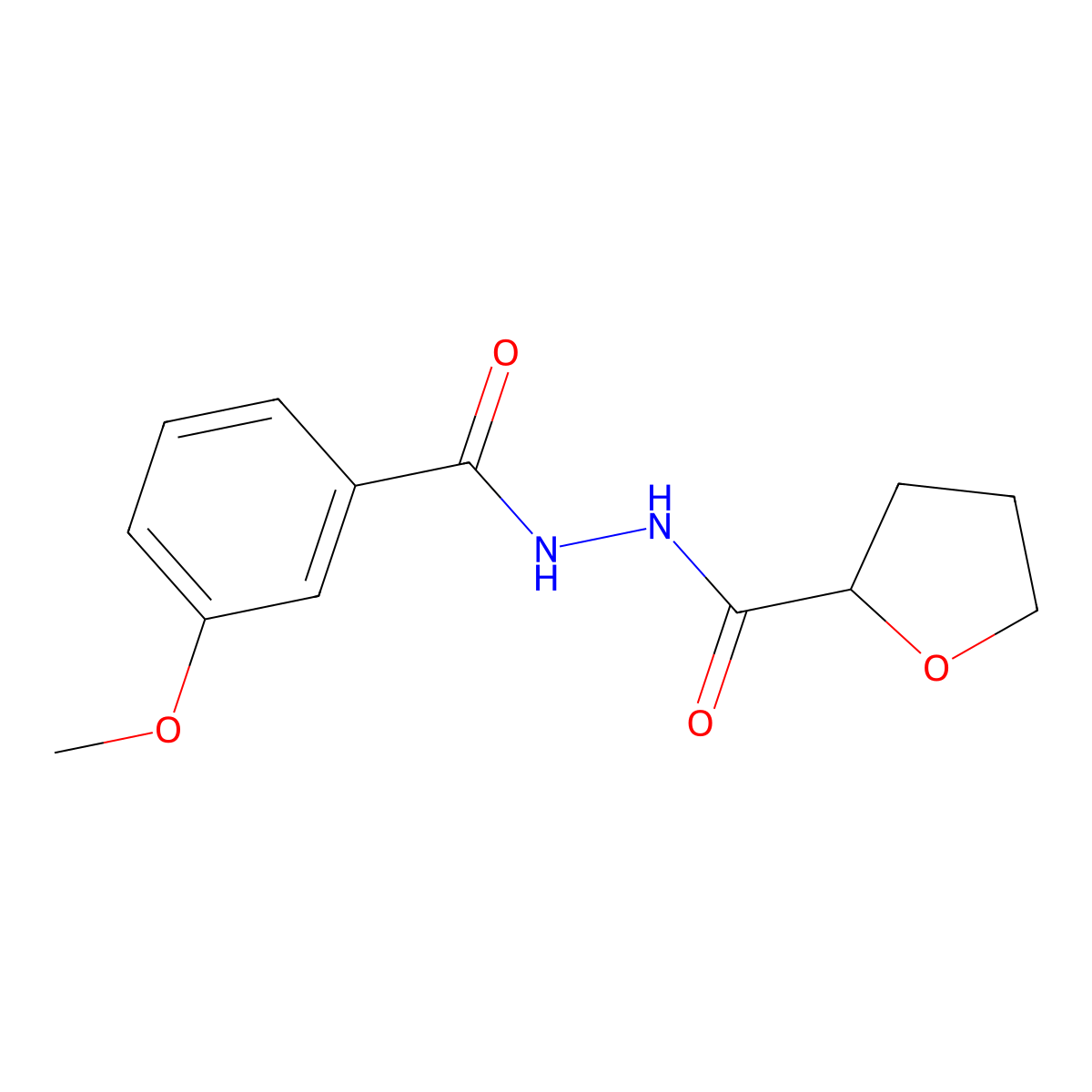 N'-(3-methoxybenzoyl)oxolane-2-carbohydrazide molecular structure, CAS 5688-30-2