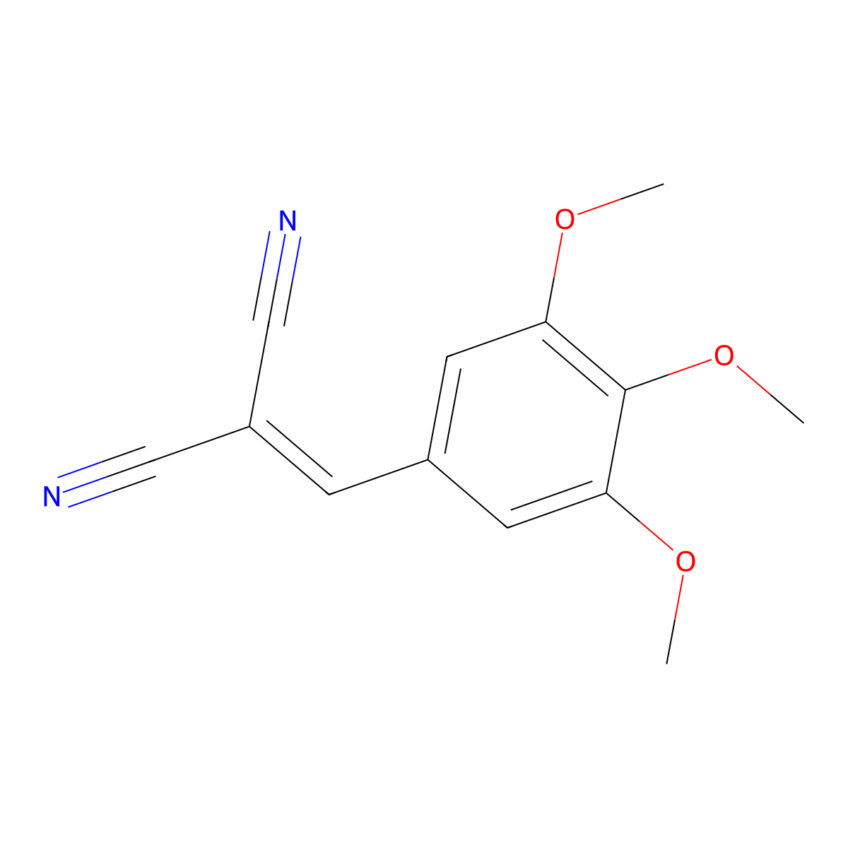 (3,4,5-Trimethoxybenzylidene)malononitrile molecular structure, CAS 5688-82-4