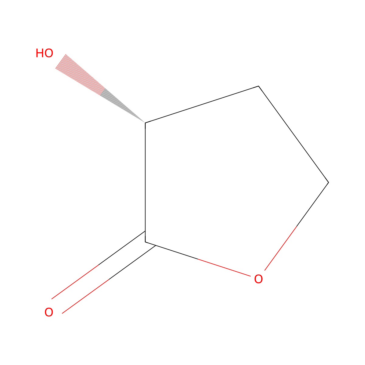 2-Hydroxy-gamma-butyrolactone, (2R)- molecular structure, CAS 56881-90-4