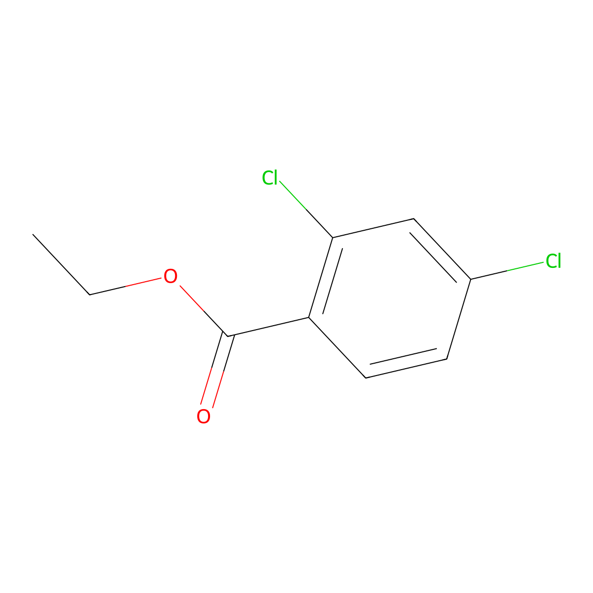 Benzoic acid, 2,4-dichloro-, ethyl ester molecular structure, CAS 56882-52-1