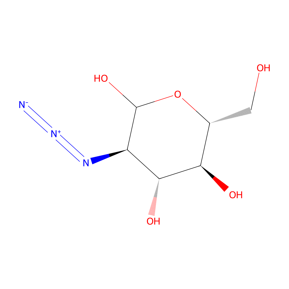 2-Azido-2-deoxy-D-glucose molecular structure, CAS 56883-39-7