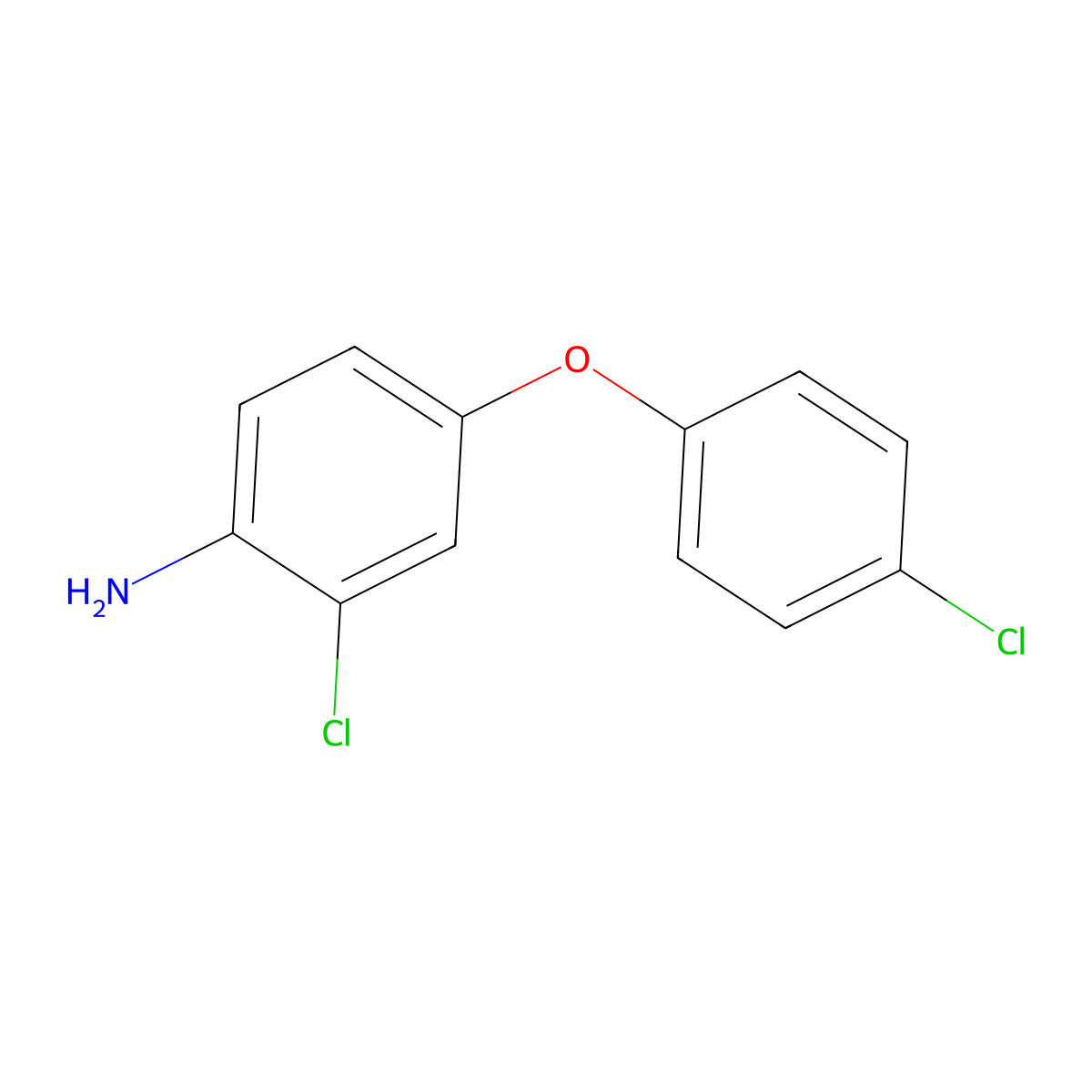 2-Chloro-4-(4-chlorophenoxy)aniline molecular structure, CAS 56885-17-7
