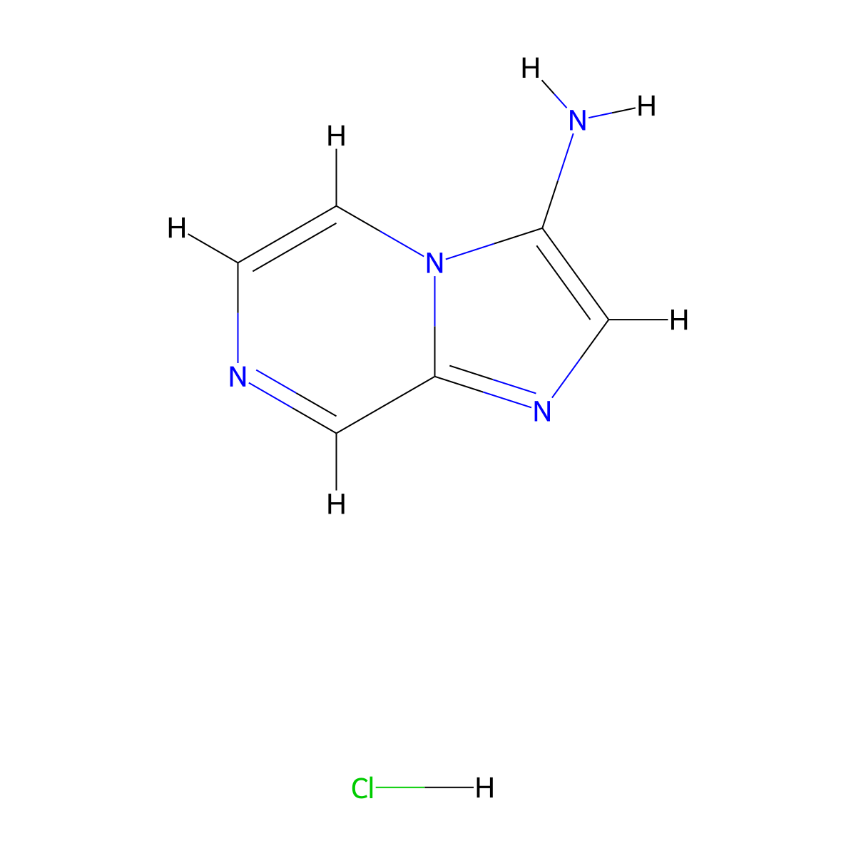 Imidazo[1,2-a]pyrazin-3-amine hydrochloride molecular structure, CAS 56888-69-8