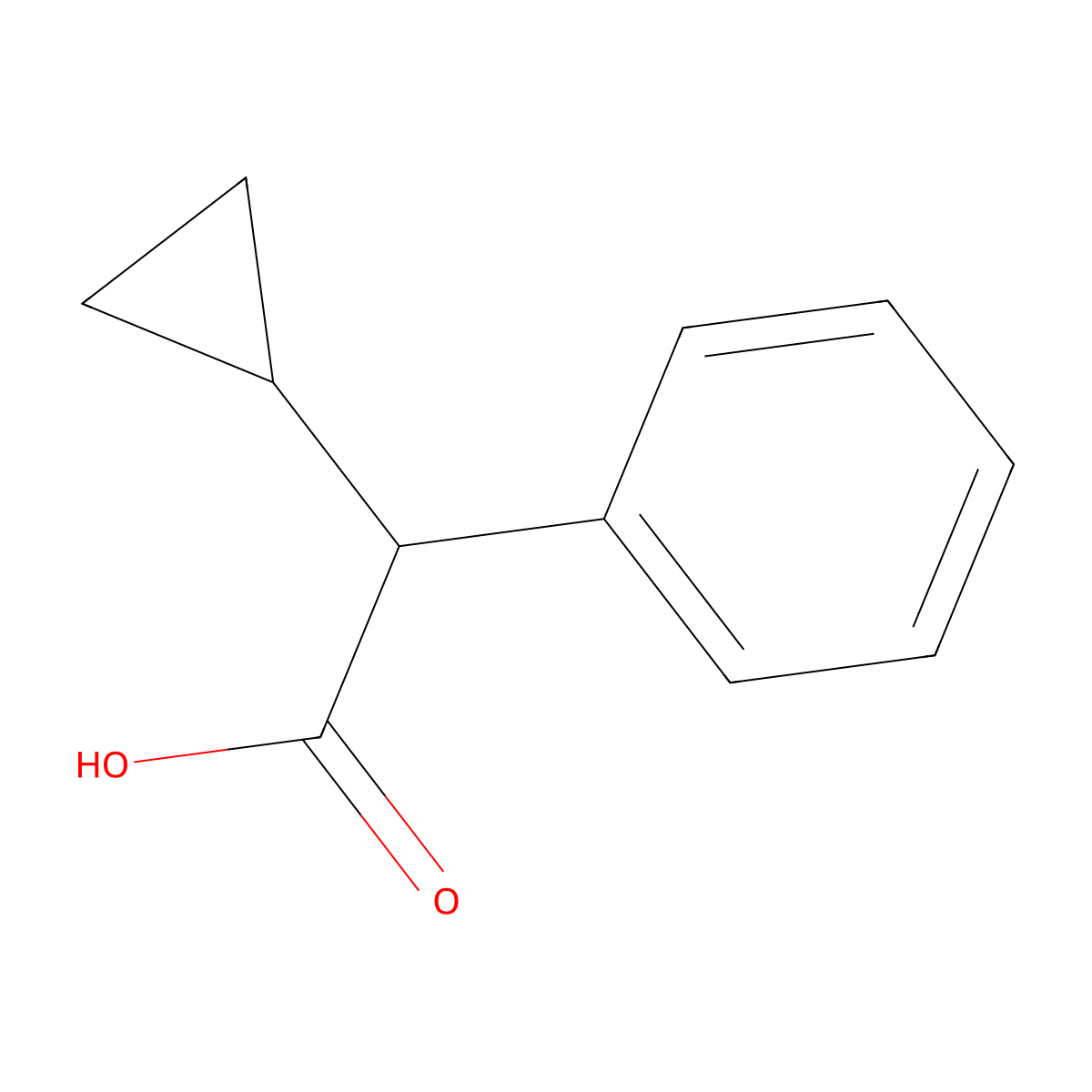 2-Cyclopropyl-2-phenylacetic acid molecular structure, CAS 5689-18-9