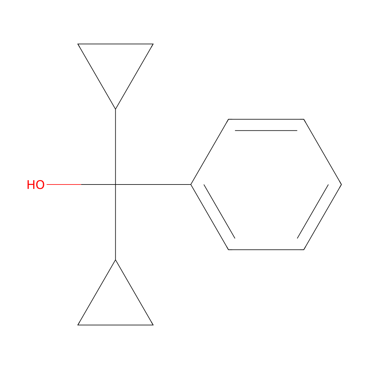 Dicyclopropyl(phenyl)methanol molecular structure, CAS 5689-19-0