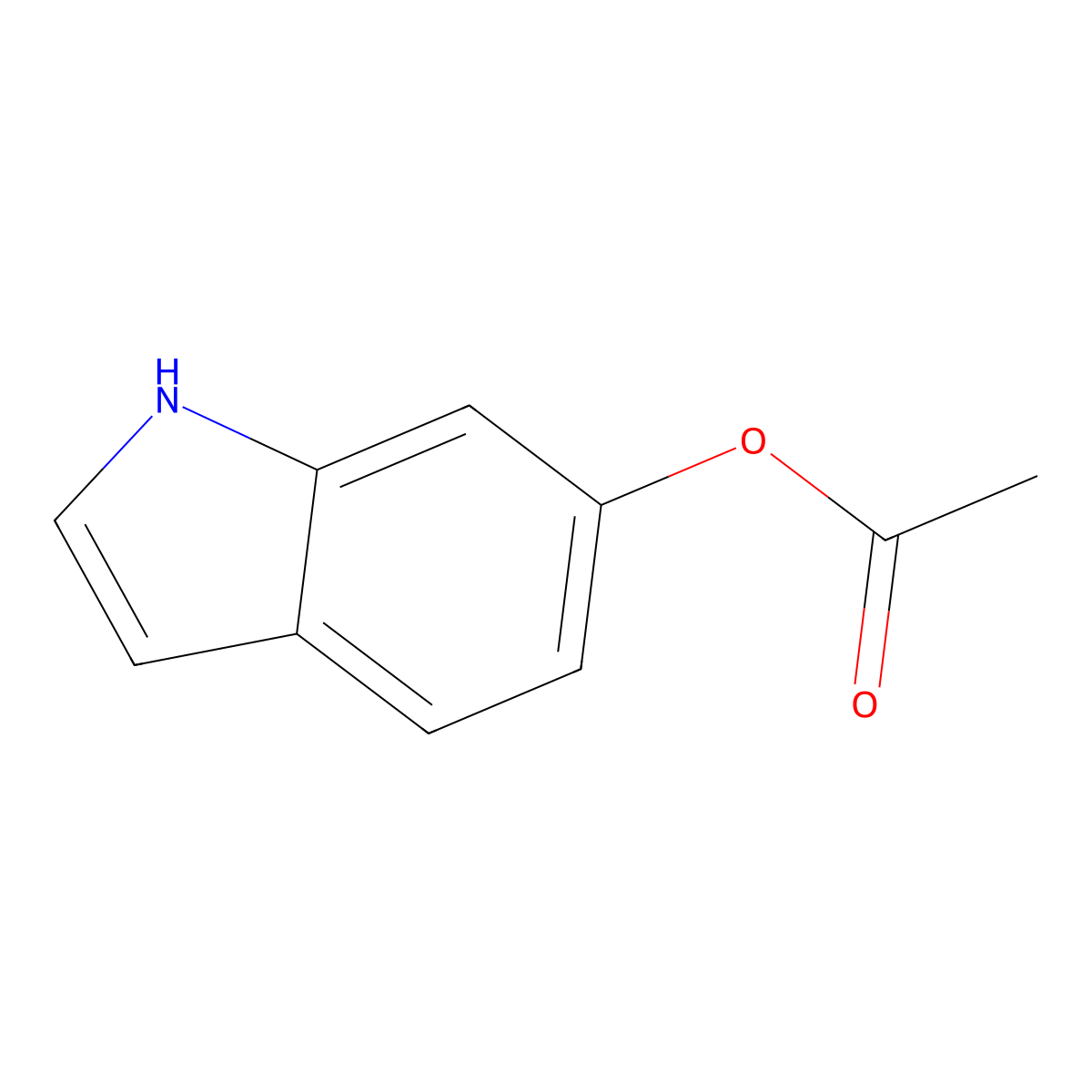 1H-indol-6-yl acetate molecular structure, CAS 5689-31-6
