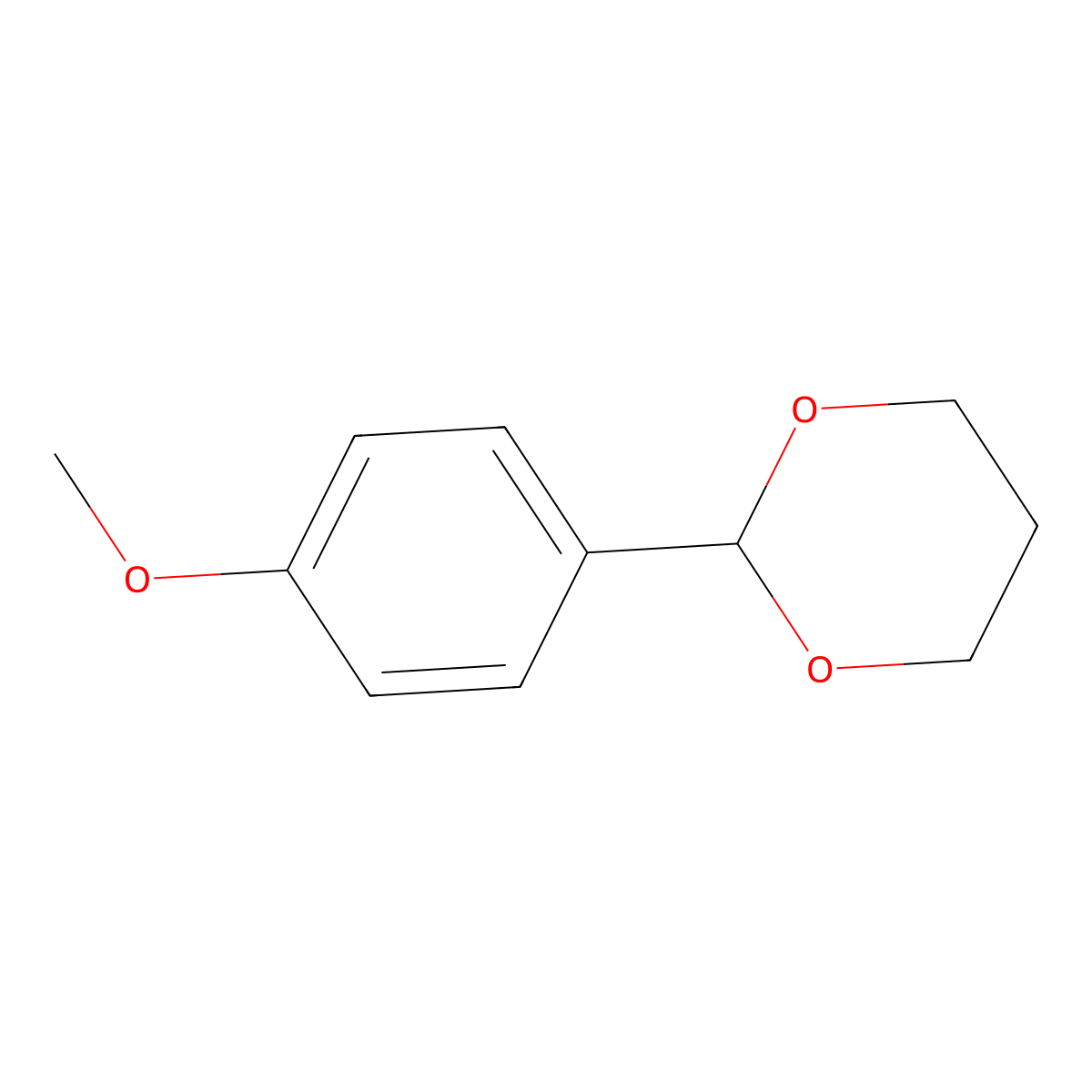 2-(4-Methoxyphenyl)-1,3-dioxane molecular structure, CAS 5689-71-4