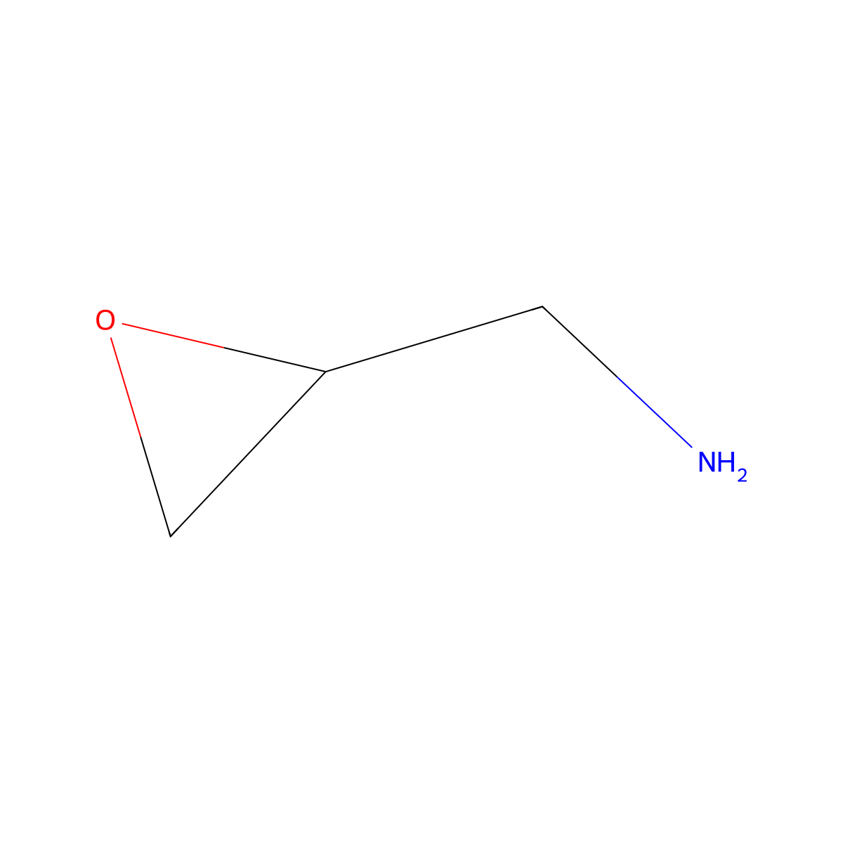 2-Oxiranemethanamine molecular structure, CAS 5689-75-8