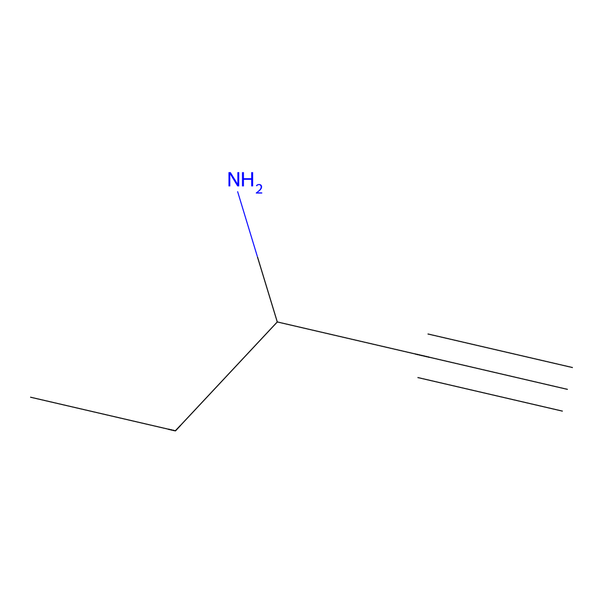 Pent-1-yn-3-amine molecular structure, CAS 5689-95-2